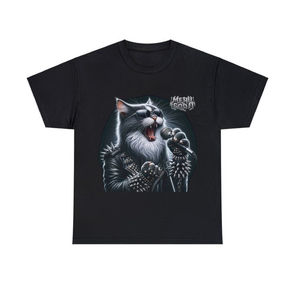 The METAL GOD Rob Halford Judas Priest Kitty Cat Shirt